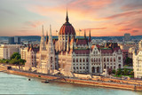 Beautiful building of Parliament in Budapest, popular travel destination