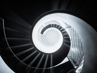 Aufkleber - Spiral staircase Modern Architecture detail Art Abstract Background