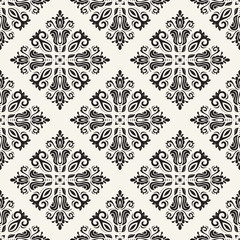 Classic seamless vector black and white pattern. Damask orient ornament. Classic vintage background. Orient ornament for fabric, wallpaper and packaging