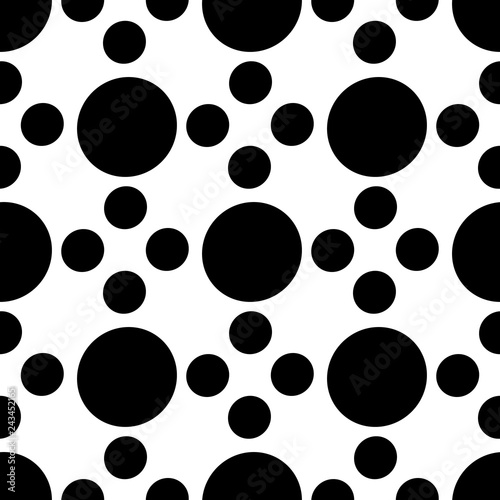 Seamless abstract pattern. Vector dots isolated on white