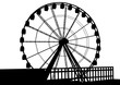 Big ferris wheel on a white background