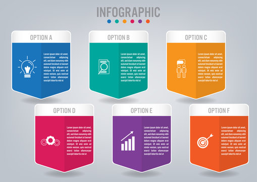 Business infographic labels template with options.Creative concept for infographic.