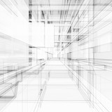 Fototapeta Desenie - Abstract architecture 3d rendering