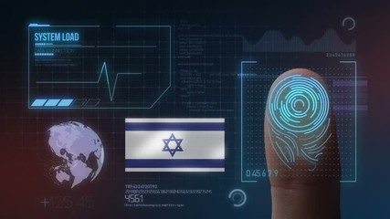 Finger Print Biometric Scanning Identification System. Israel Nationality