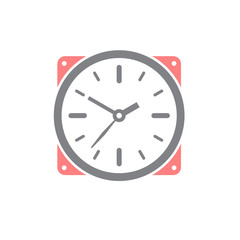 Poster - Business clock icon on white background for graphic and web design, Modern simple vector sign. Internet concept. Trendy symbol for website design web button or mobile