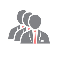 Poster - Businessman icon on white background for graphic and web design, Modern simple vector sign. Internet concept. Trendy symbol for website design web button or mobile