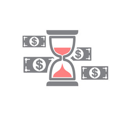 Poster - Business money icon on white background for graphic and web design, Modern simple vector sign. Internet concept. Trendy symbol for website design web button or mobile