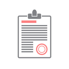 Poster - Business document icon on white background for graphic and web design, Modern simple vector sign. Internet concept. Trendy symbol for website design web button or mobile