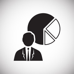 Poster - Businessman icon on white background for graphic and web design, Modern simple vector sign. Internet concept. Trendy symbol for website design web button or mobile