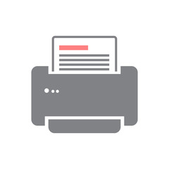 Poster - Office printer icon on white background for graphic and web design, Modern simple vector sign. Internet concept. Trendy symbol for website design web button or mobile
