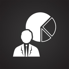 Poster - Businessman icon on black background for graphic and web design, Modern simple vector sign. Internet concept. Trendy symbol for website design web button or mobile