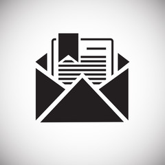 Poster - Business document icon on white background for graphic and web design, Modern simple vector sign. Internet concept. Trendy symbol for website design web button or mobile