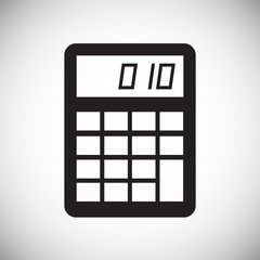 Poster - Business calculations icon on white background for graphic and web design, Modern simple vector sign. Internet concept. Trendy symbol for website design web button or mobile