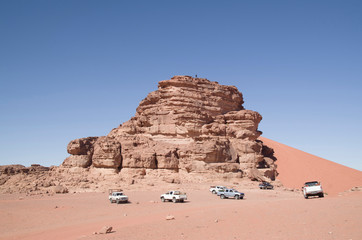 Jeep tour to Sand Dunes in Wadi Rum desert , Jordan