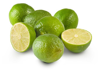 Wall Mural - isolated image of lemons close up