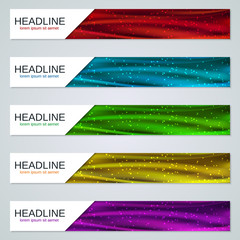abstract colorful web banners vector templates collection
