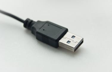 usb cable on white background