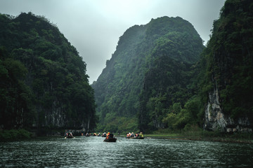 Vietnam Nature Landscape Green Mountains. Tam Coc, Ninh Binh