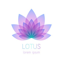 Beautiful Lotus Flower Symbol.