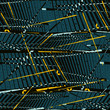 Extreme seamless pattern. Abstract geometric sport background. Sports textiles. Lines, segments, rectangles randomly located on a black background.
