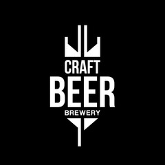 Poster - Modern craft beer drink vector logo sign for bar, pub or brewery, isolated on black background.