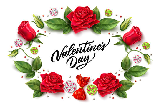 Vector valentine day rose peony tulip flower