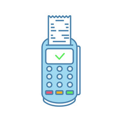 Sticker - Payment terminal receipt color icon