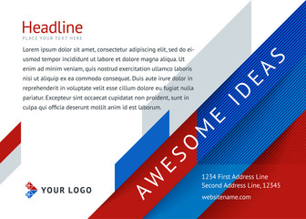 Wall Mural - abstract design cover banner template, magazine, flyers, flyer, with logo and place under the text. 