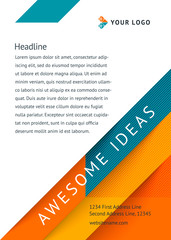 Wall Mural - abstract design cover banner template, magazine, flyers, flyer, with logo and place under the text. 