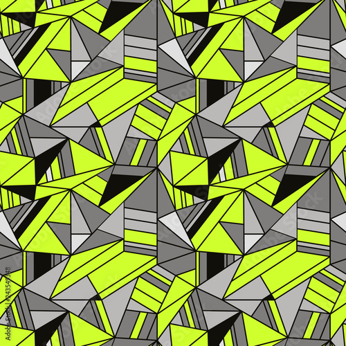 Abstract seamless mosaic. Geometric texture of many shapes.