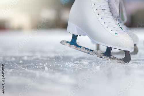 Closeup Skating Shoes Ice Skating 