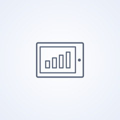 Poster - Statistics, vector best gray line icon