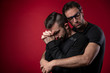 © Teodor Lazarev - Gay couple going through rough times, comforting each other, experiencing quiet sadness