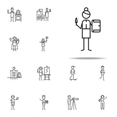 Poster - writer icon. hobbie icons universal set for web and mobile