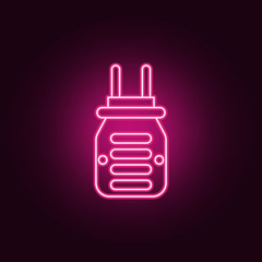 Poster - fumigator icon. Elements of pest control and insect in neon style icons. Simple icon for websites, web design, mobile app, info graphics