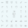 © rashadaliyev - military with automatic weapons icon. Army icons universal set for web and mobile