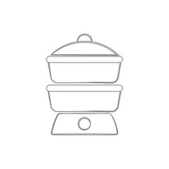 Poster - logo steamer icon. Element of cyber security for mobile concept and web apps icon. Thin line icon for website design and development, app development