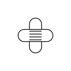 Poster - medical patch icon. Element of medicine for mobile concept and web apps illustration. Thin color line icon for website design and development, app development