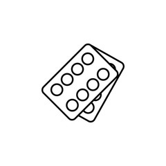 Poster - medication icon. Element of medicine for mobile concept and web apps illustration. Thin color line icon for website design and development, app development