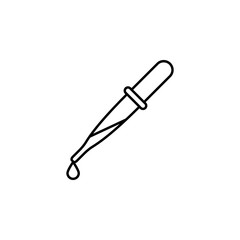 Poster - pipette icon. Element of medicine for mobile concept and web apps illustration. Thin color line icon for website design and development, app development