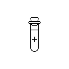 Poster - test tube icon. Element of medicine for mobile concept and web apps illustration. Thin color line icon for website design and development, app development
