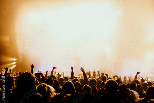 Dekoracja na wymiar  koncert-muzyczny-ludzie-w-sali-koncertowej-na-dyskotece-piosenkarka-przed-publicznoscia