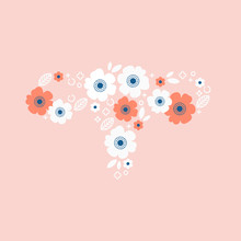 Floral Uterus. Woman Reproductive Health. Vector Illustration