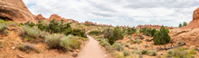 Panorama In Devils Garden Trail In Arches National Park, Utah