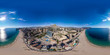 360 degree sphere aerial panoramic photo taken in Benidorm Alicante in Spain, drone 360 degree photo.
