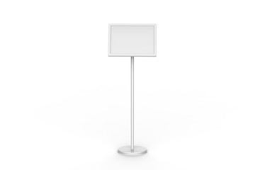 Wall Mural - A3 Poster Stand Floor Display, Stands Snap Frame, Poster Board, Menu Holder, Advertisement Sign Stand On White Background, 3D Illustration