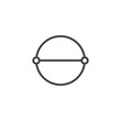 © alekseyvanin - Circle diameter line icon. linear style sign for mobile concept and web design. Diameter measure outline vector icon. Symbol, logo illustration. Pixel perfect vector graphics