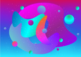Fototapeta Kosmos - Geometric colourful background.Trendy gradient shape.