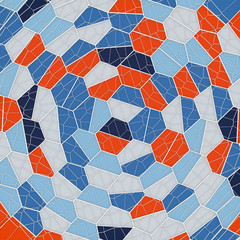 Aufkleber - Abstract geometrical concept voronoi low poly tesselated pattern. 3d rendering
