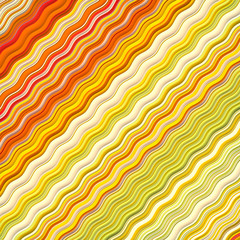 Aufkleber - Orange colored Wavy Background. Dynamic Effect. Design Template. Modern Pattern. 3d rendering